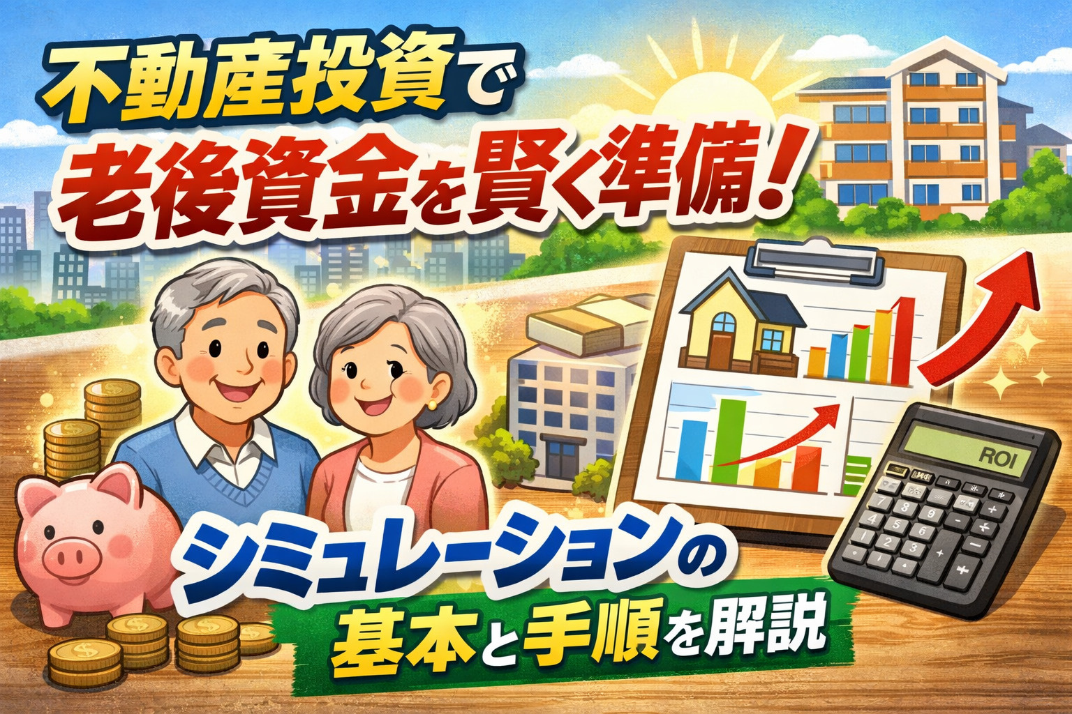 不動産投資で老後資金を賢く準備！シミュレーションの基本と手順を解説の画像