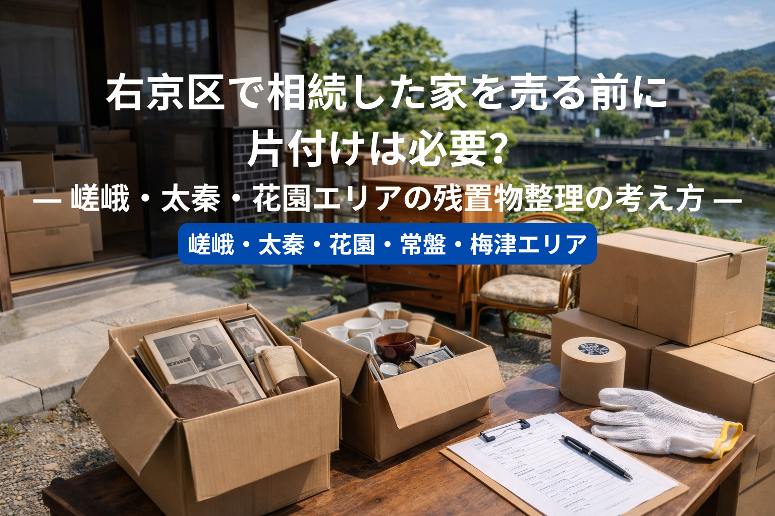 右京区で相続した家を売る前に片付けは必要？  ― 嵯峨・太秦・花園エリアの残置物整理の考え方 ―の画像