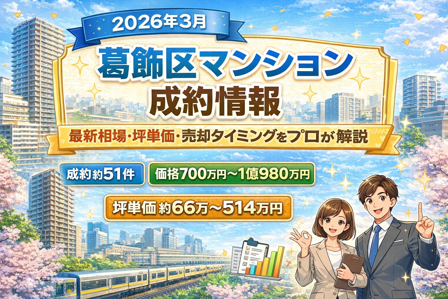 【2026年3月】葛飾区マンション成約情報｜最新相場・坪単価・売却タイミングをプロが解説｜不動産のみらいの画像