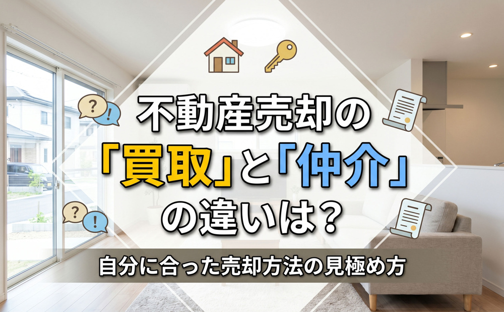 【不動産買取】不動産売却の買取と仲介の違いは？自分に合った売却方法の見極め方の画像