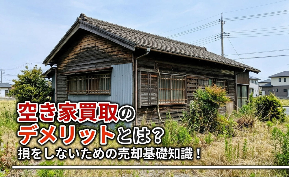 【不動産買取】空き家買取のデメリットとは？損をしないための売却基礎知識！の画像