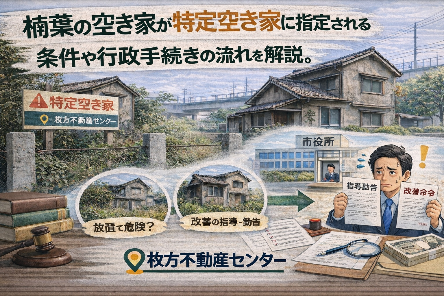 楠葉の空き家が特定空き家に指定される前に対策を知りたい人へ  楠葉の空き家リスクと処分方法を解説の画像