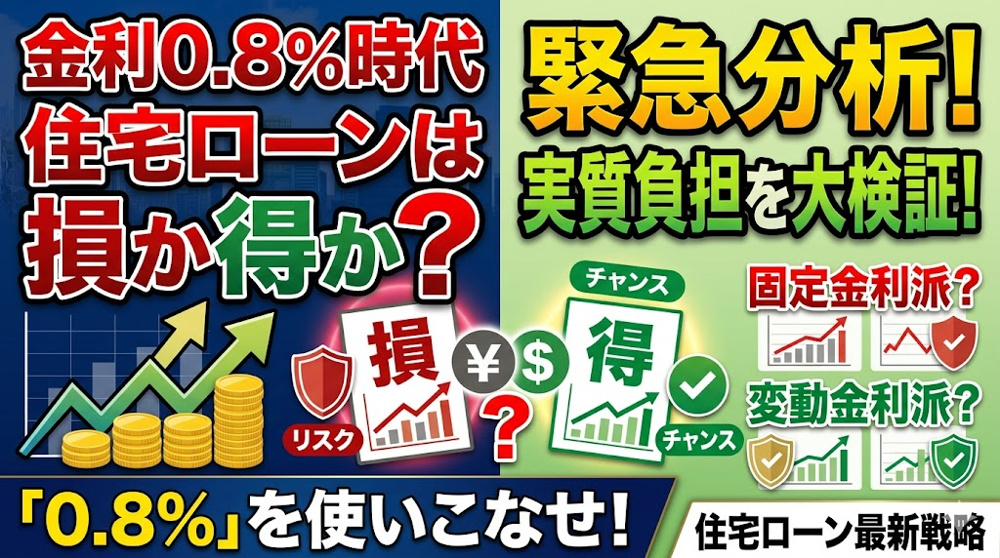 金利0.8%時代の住宅ローンは損か得か？  減税を味方にする住宅ローン戦略を解説の画像