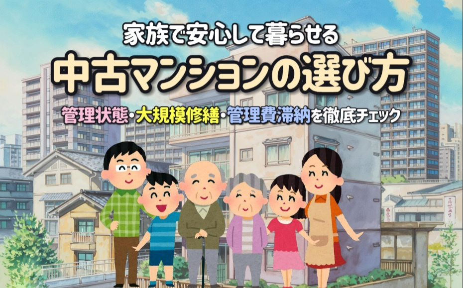 中古マンションの選び方とは？管理状態や大規模修繕履歴管理費滞納を押さえ失敗しないポイントを解説の画像