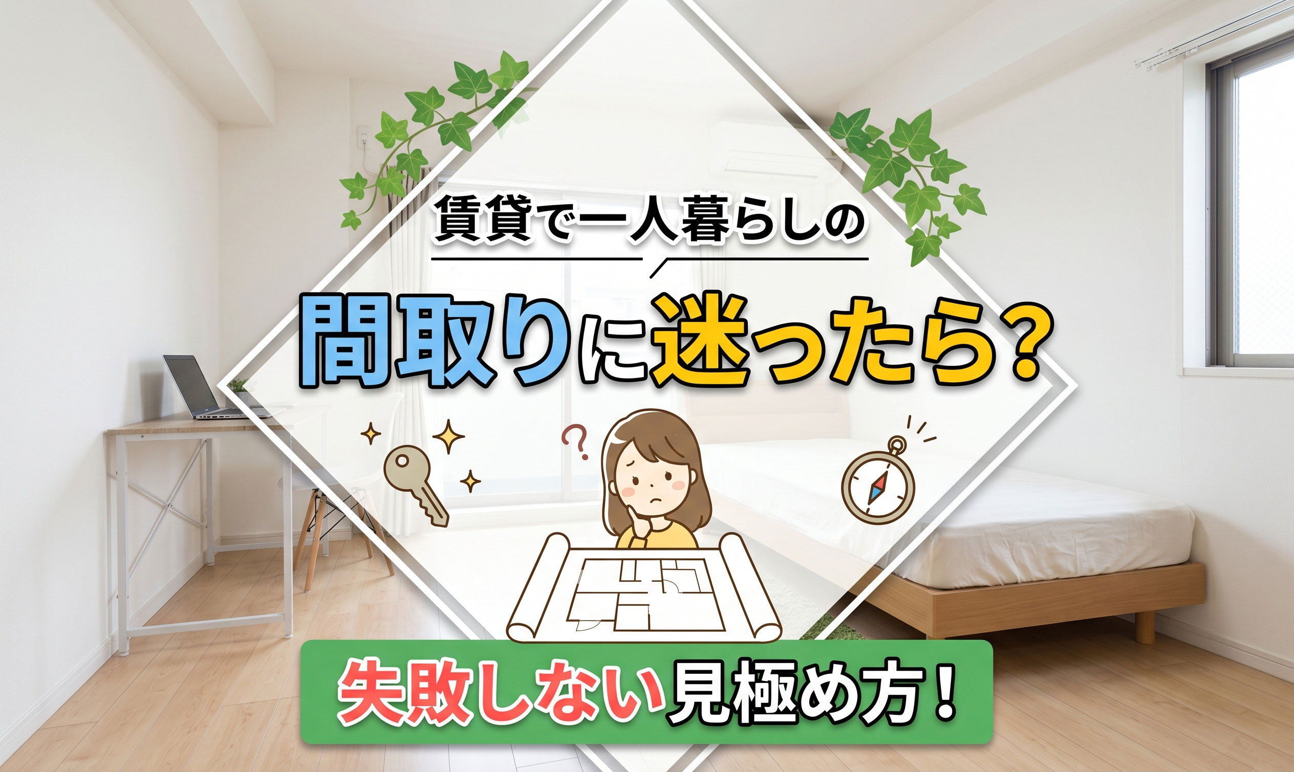賃貸で一人暮らしの間取りに迷ったら？失敗しない見極め方！の画像