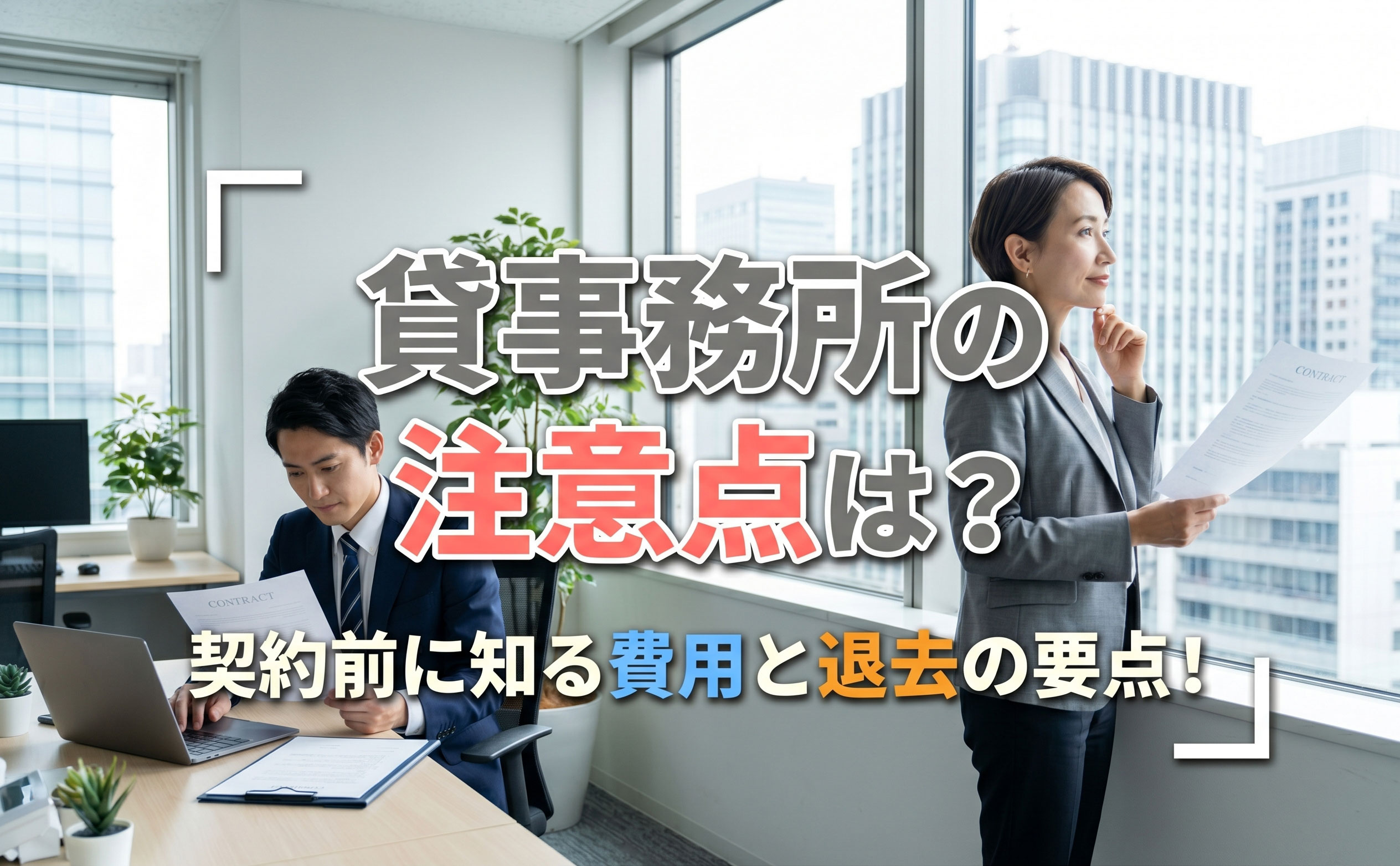 貸事務所の注意点は？契約前に知る費用と退去の要点！の画像
