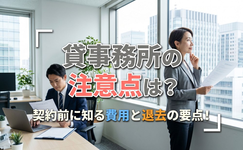貸事務所の注意点は？契約前に知る費用と退去の要点！の画像