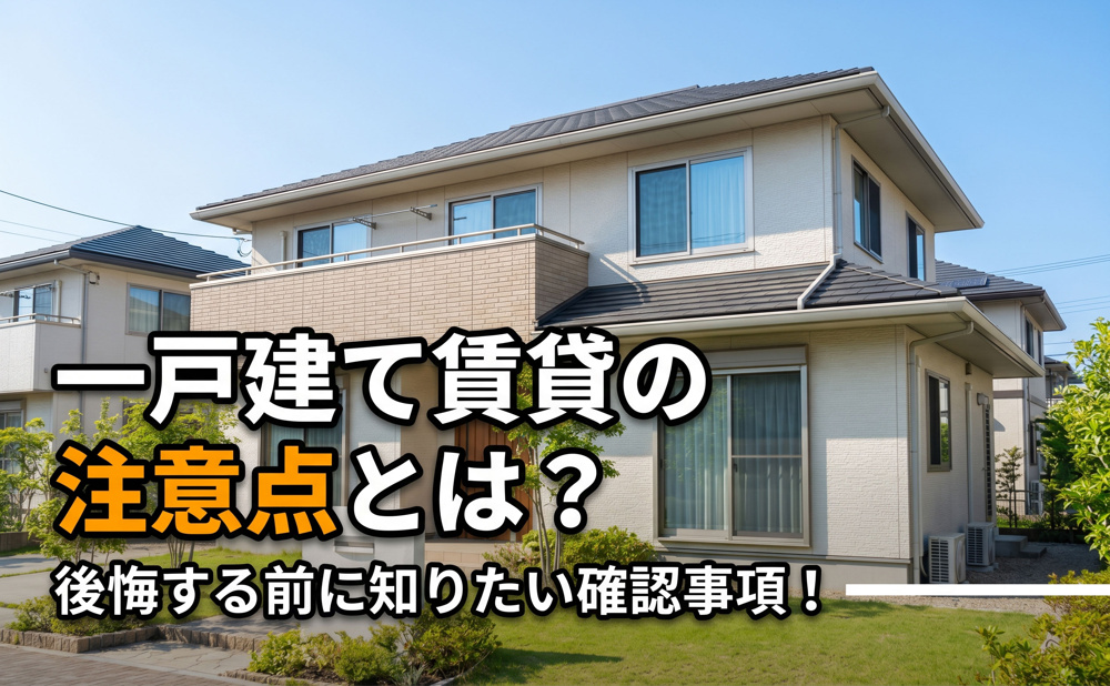 一戸建て賃貸の注意点とは？後悔する前に知りたい確認事項！の画像