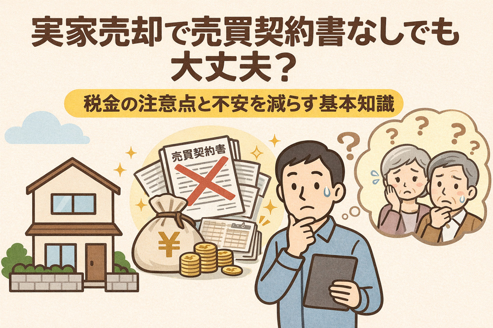 実家売却で売買契約書なしでも大丈夫？  税金の注意点と不安を減らす基本知識の画像