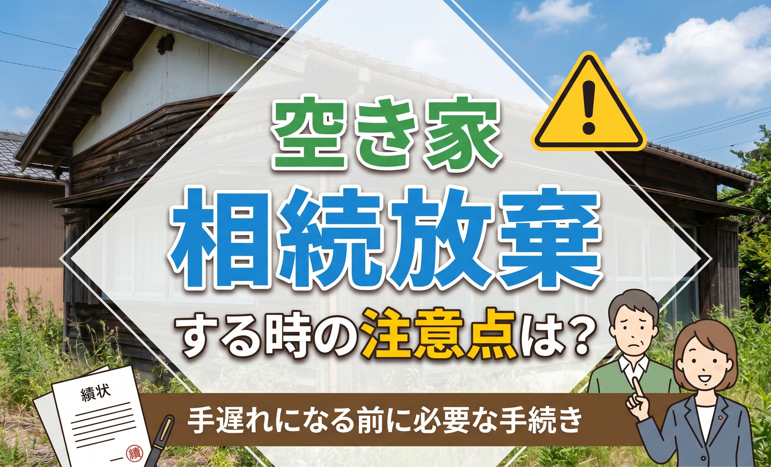 空き家を相続放棄する時の注意点は?手遅れになる前に必要な手続きの画像