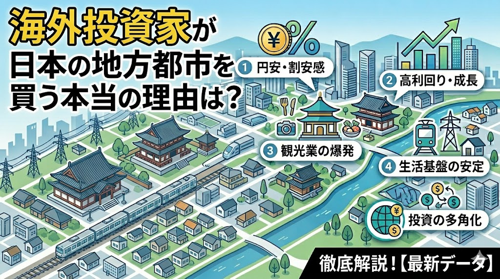 海外投資家が日本の地方都市を買う理由は？ 日本の地方都市で個人投資家が取るべき戦略と注意点の画像