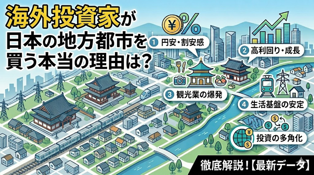 海外投資家が日本の地方都市を買う理由は？ 日本の地方都市で個人投資家が取るべき戦略と注意点の画像