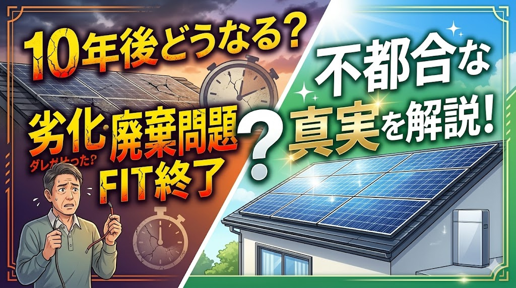 太陽光パネル10年後どうなる？メンテナンス費用と賢い見直し方の画像