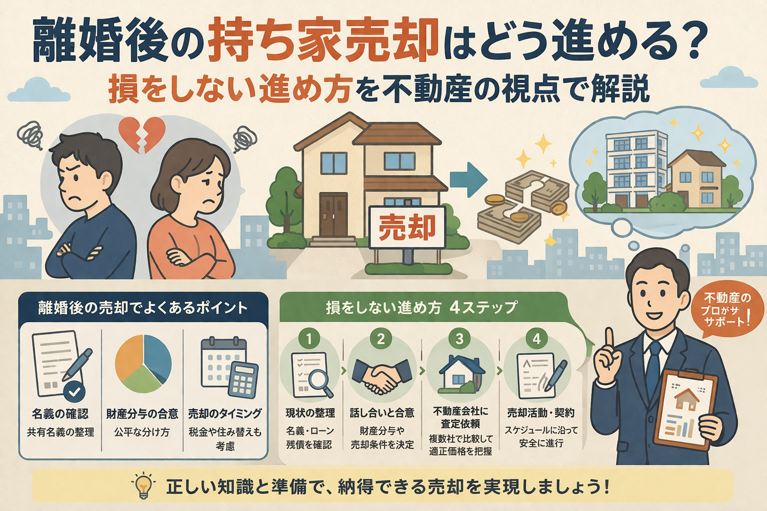 離婚後の持ち家売却はどう進める?損をしない進め方を不動産の視点で解説の画像