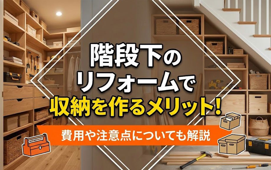 階段下のリフォームで収納を作るメリット！費用や注意点についても解説