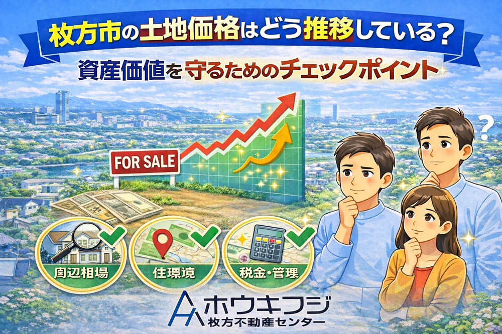 枚方市の土地価格はどう推移している？資産価値を守るためのチェックポイントの画像