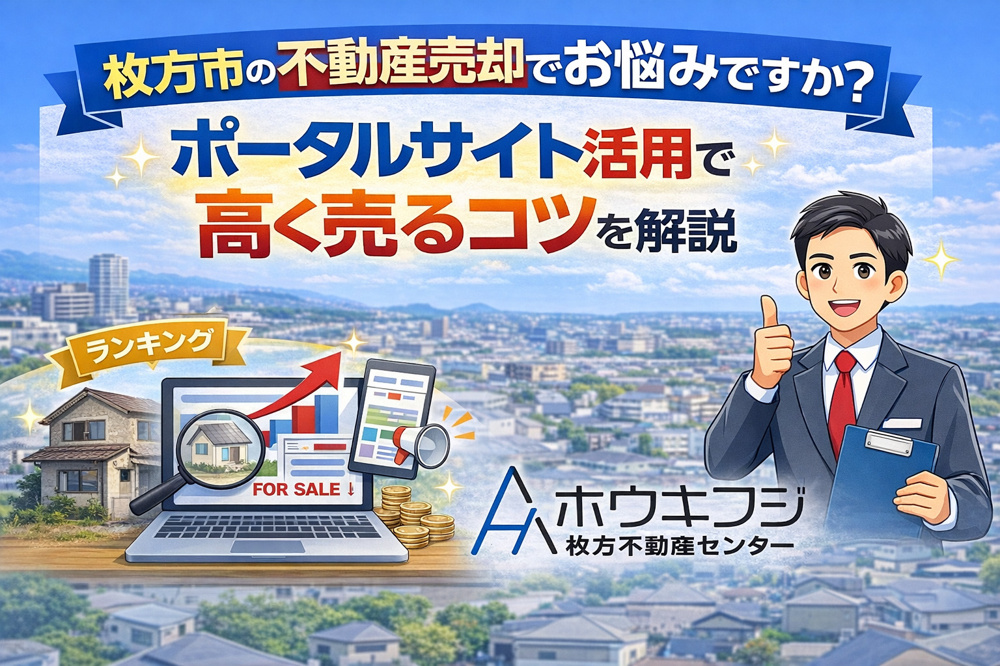 枚方市の不動産売却でお悩みですか？ポータルサイト活用で高く売るコツを解説の画像