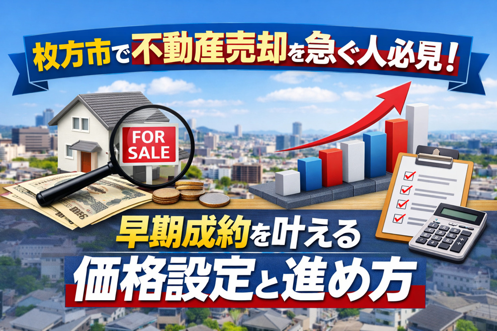 枚方市で不動産売却を急ぐ人必見！早期成約を叶える価格設定と進め方の画像