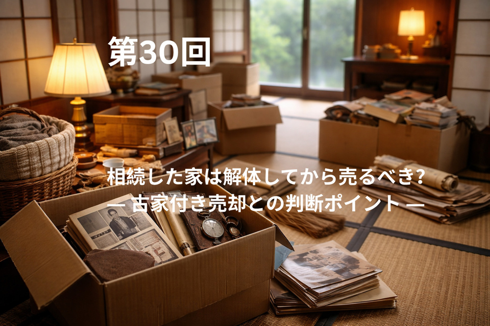 相続した家は解体してから売るべき？  ― 古家付き売却との判断ポイント ―の画像