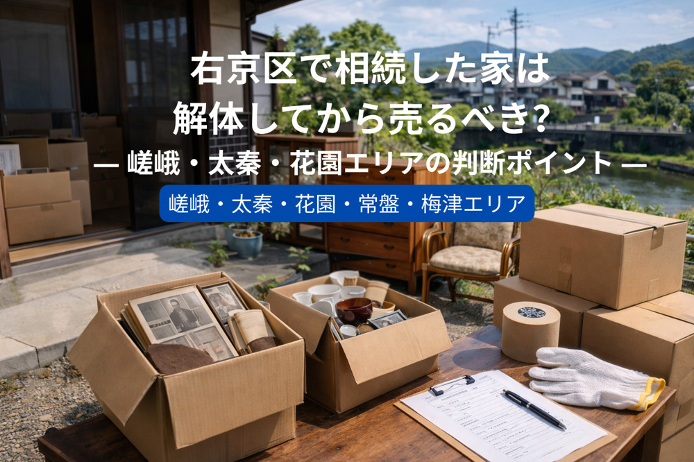 右京区で相続した家は解体してから売るべき？  ― 嵯峨・太秦・花園エリアの判断ポイント ―の画像