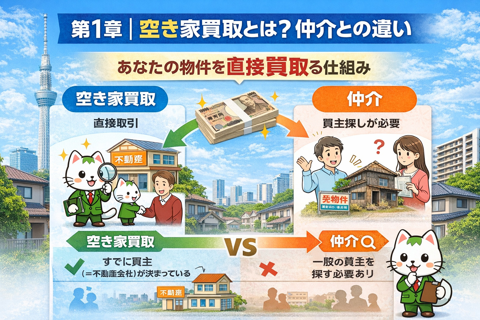 空き家買取と仲介の違い