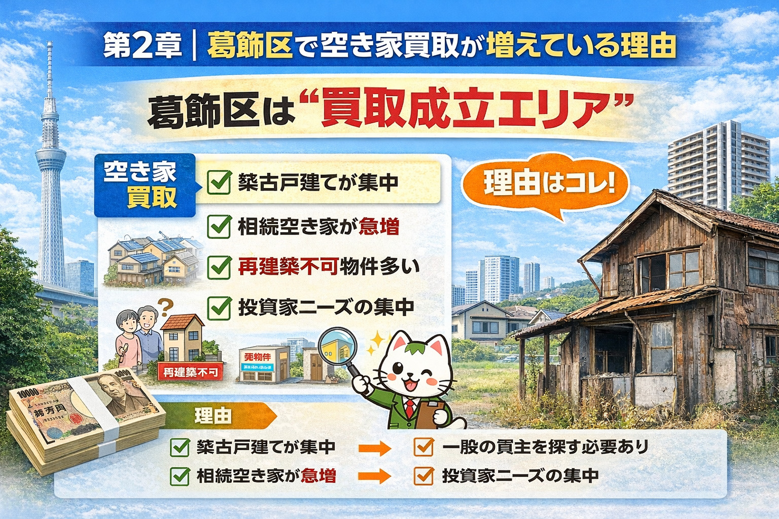 葛飾区 空き家が増えている理由
