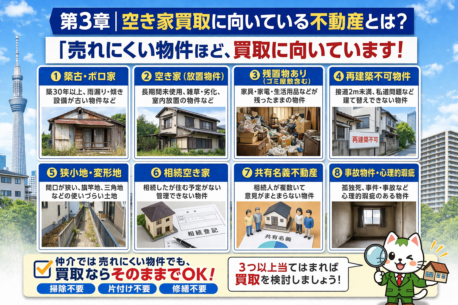 空き家買取に向いている物件