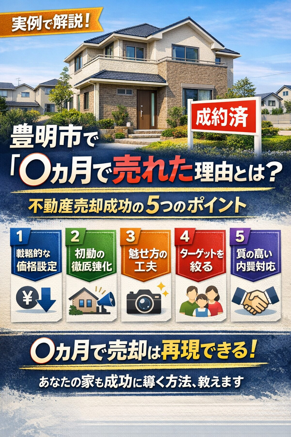 【実例】豊明市で「○ヶ月で売れた理由」とは？不動産売却を成功させる5つのポイントの画像