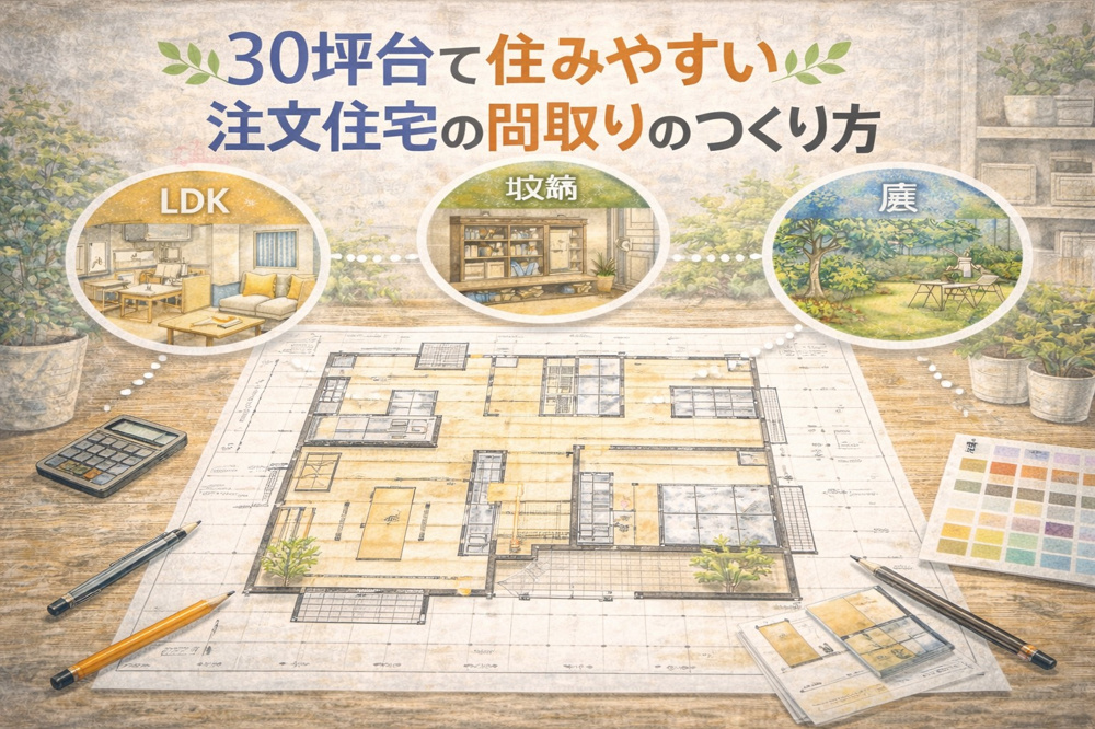 30坪台で住みやすい注文住宅の間取りのつくり方｜大東市で後悔しない考え方の画像