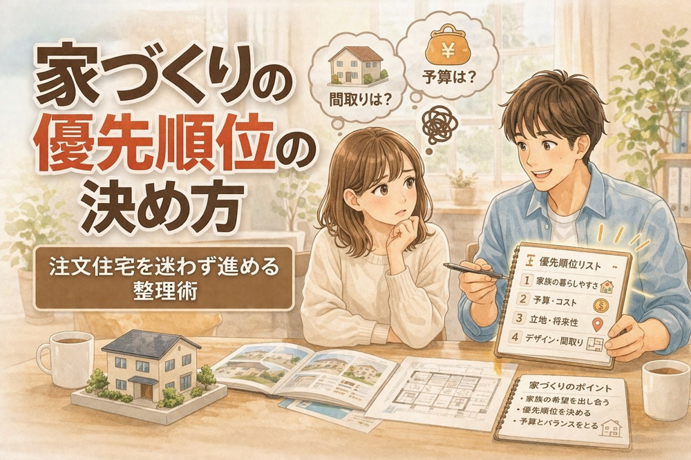 家づくりの優先順位の決め方｜大東市で注文住宅を迷わず進める整理術の画像