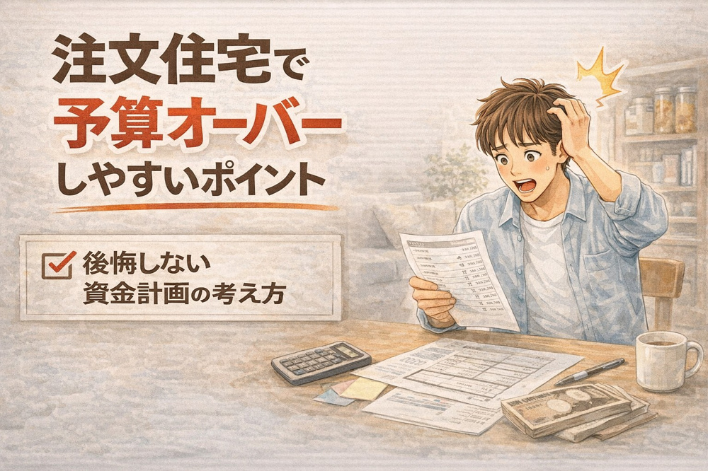 注文住宅で予算オーバーしやすいポイント8選｜大東市で後悔しない資金計画の考え方の画像