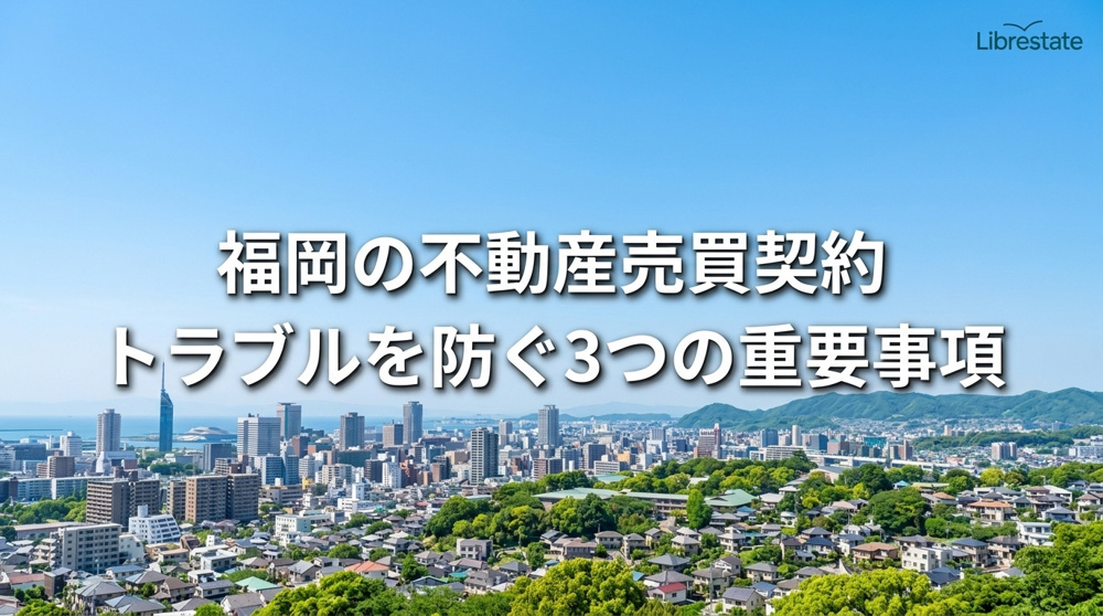 福岡で不動産売買契約を結ぶ前に！トラブルを防ぐ3つの重要事項の画像