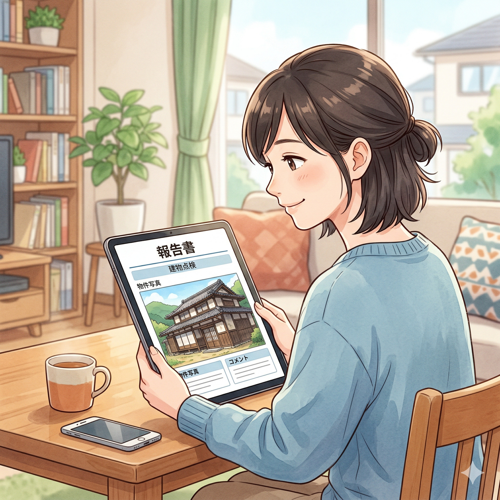 写真付き報告のイメージ