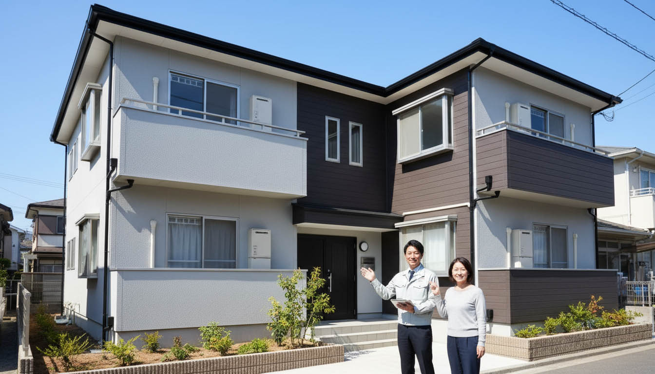 法人化で浮いた資金を使って、株式会社 高翔の技術で築古アパートを美しくリノベーションする様子