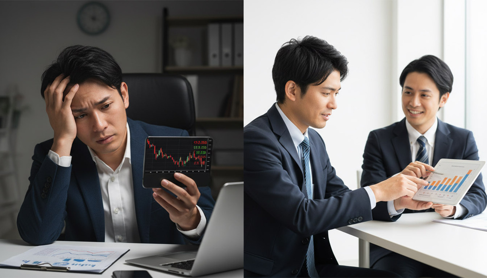【阪神間】株の暴落で眠れない夜は終わりに。「実物資産」の不動産投資が会社員に向く理由の画像