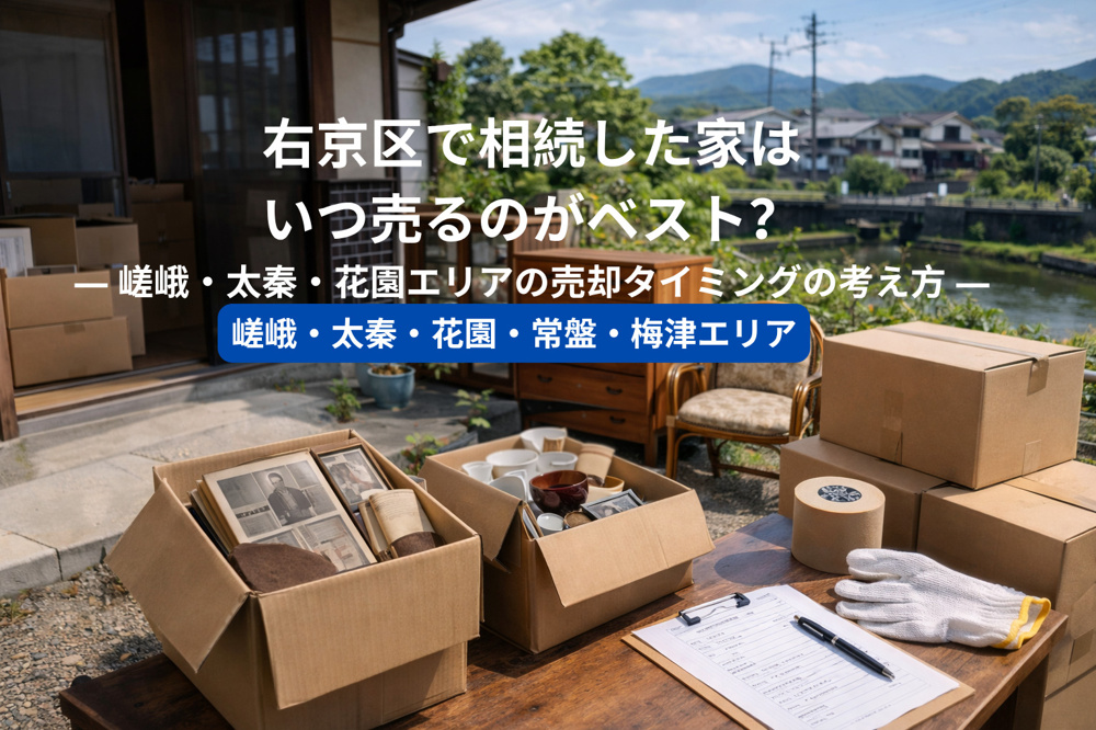 右京区で相続した家はいつ売るのがベスト？  ― 嵯峨・太秦・花園エリアの売却タイミングの考え方 ―の画像