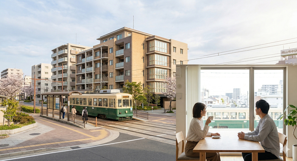 岡山市中区の資産価値｜路面電車沿線で狙い目の中古マンションエリア解説の画像