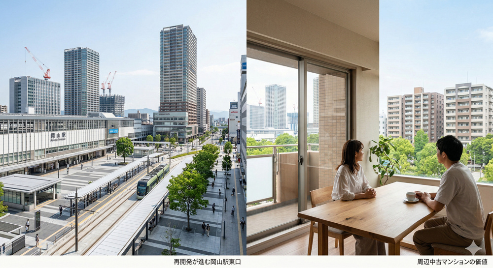 再開発が進む岡山駅東口｜周辺中古マンションの価値はどう変わるのか？の画像