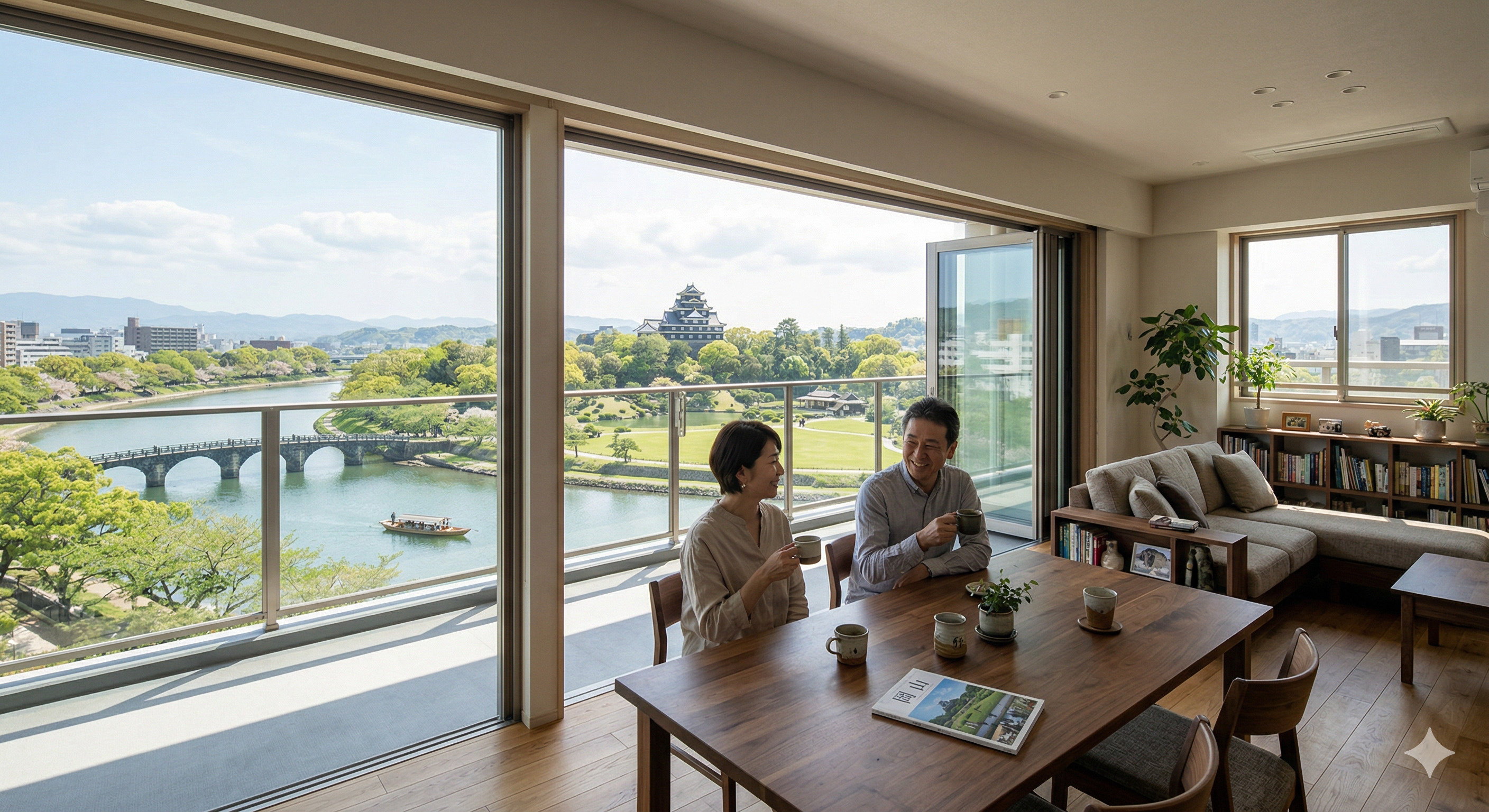 後楽園・旭川沿いの暮らし｜岡山の景観を楽しむリノベマンションの贅沢の画像