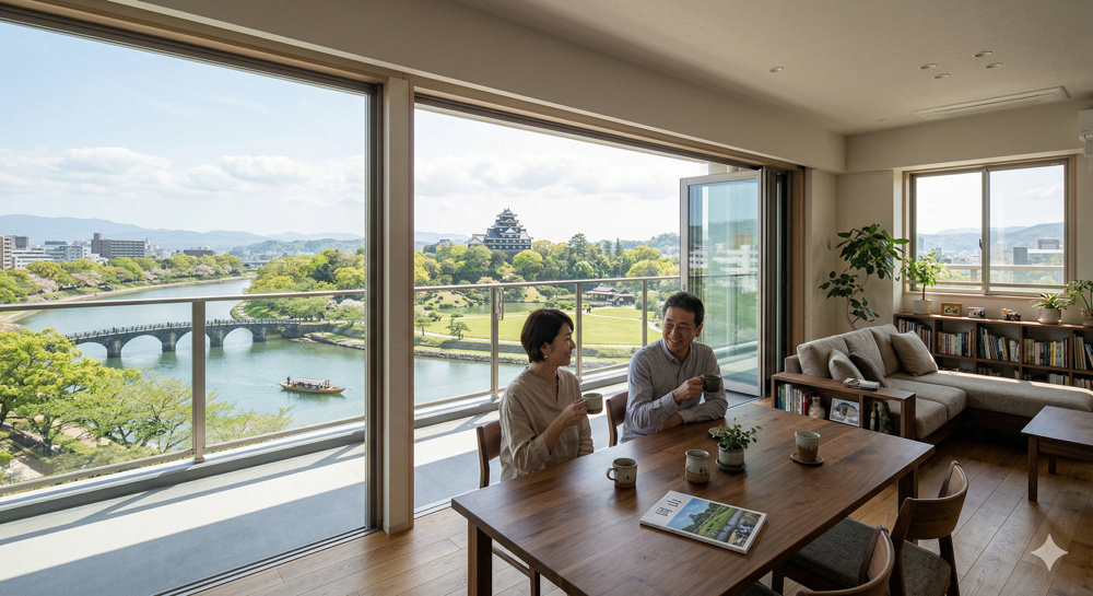 後楽園・旭川沿いの暮らし｜岡山の景観を楽しむリノベマンションの贅沢の画像