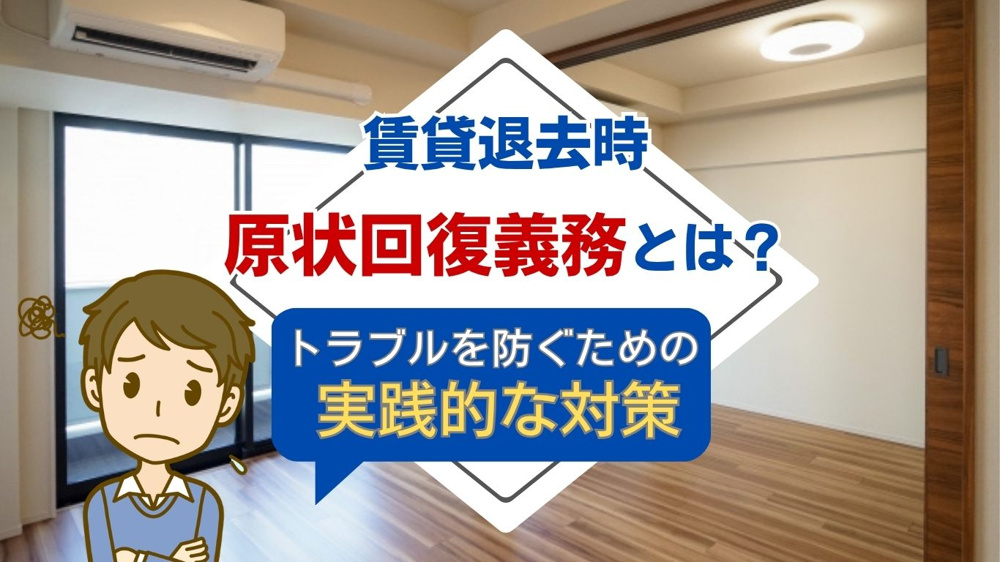 原状回復義務を理解して賃貸退去時の不安を解消！費用負担の目安と確認ポイントを解説の画像