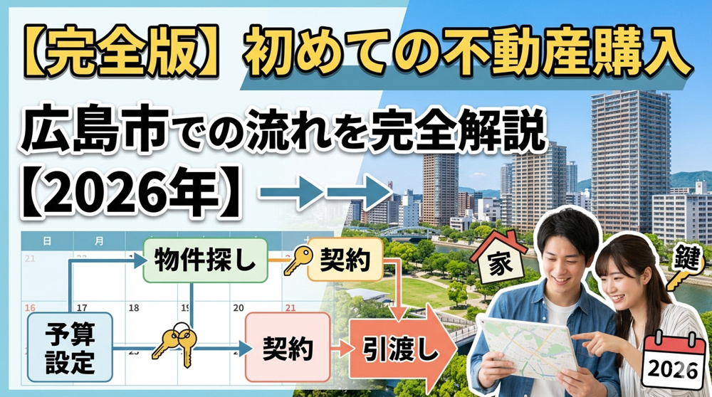 【完全版】初めての不動産購入｜広島市での流れを完全解説【2026年】の画像