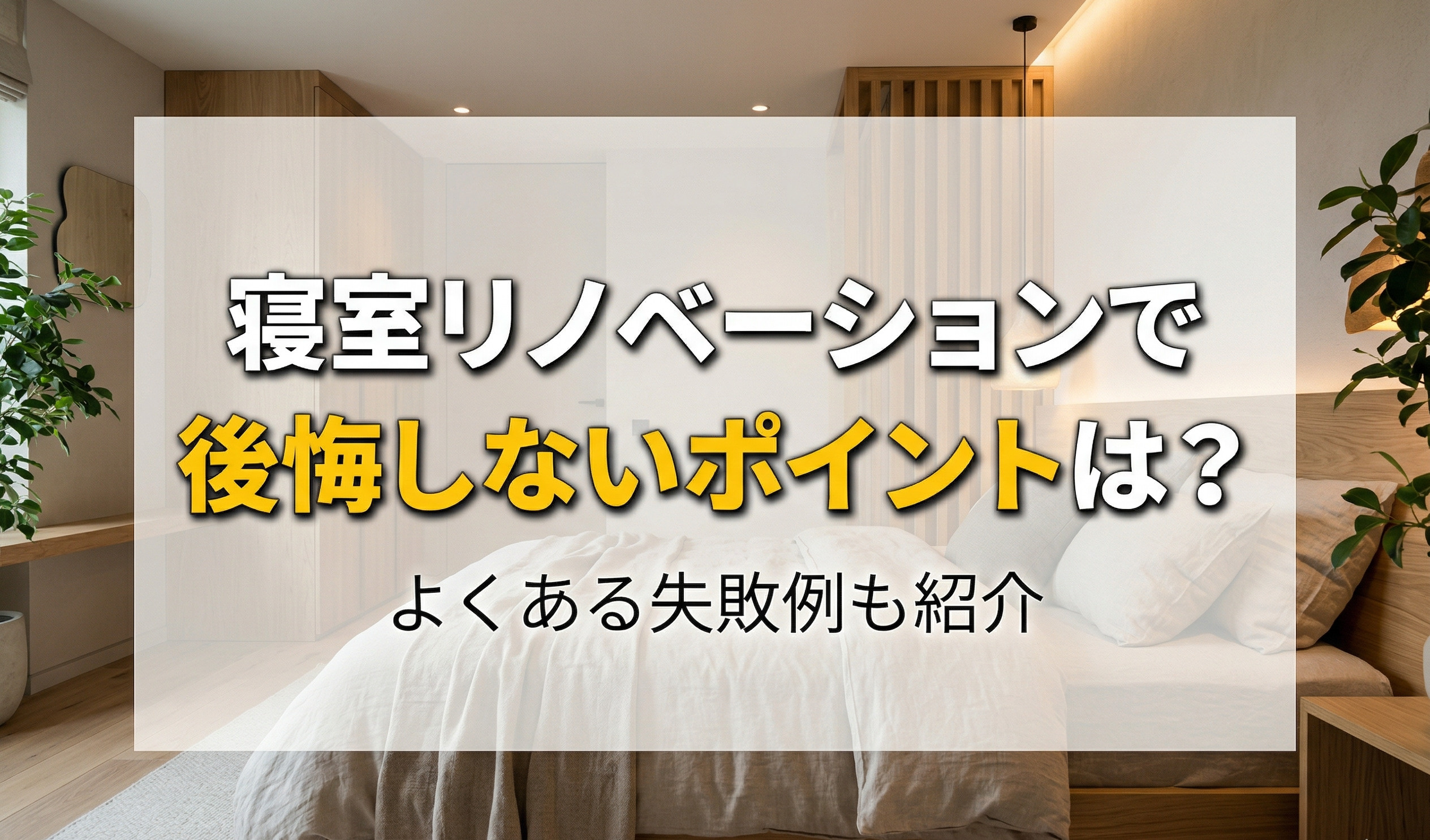 寝室リノベーションで後悔しないポイントは？よくある失敗例も紹介の画像