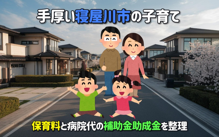 【手厚い寝屋川市の子育】保育料と病院代の補助金助成金を整理の画像