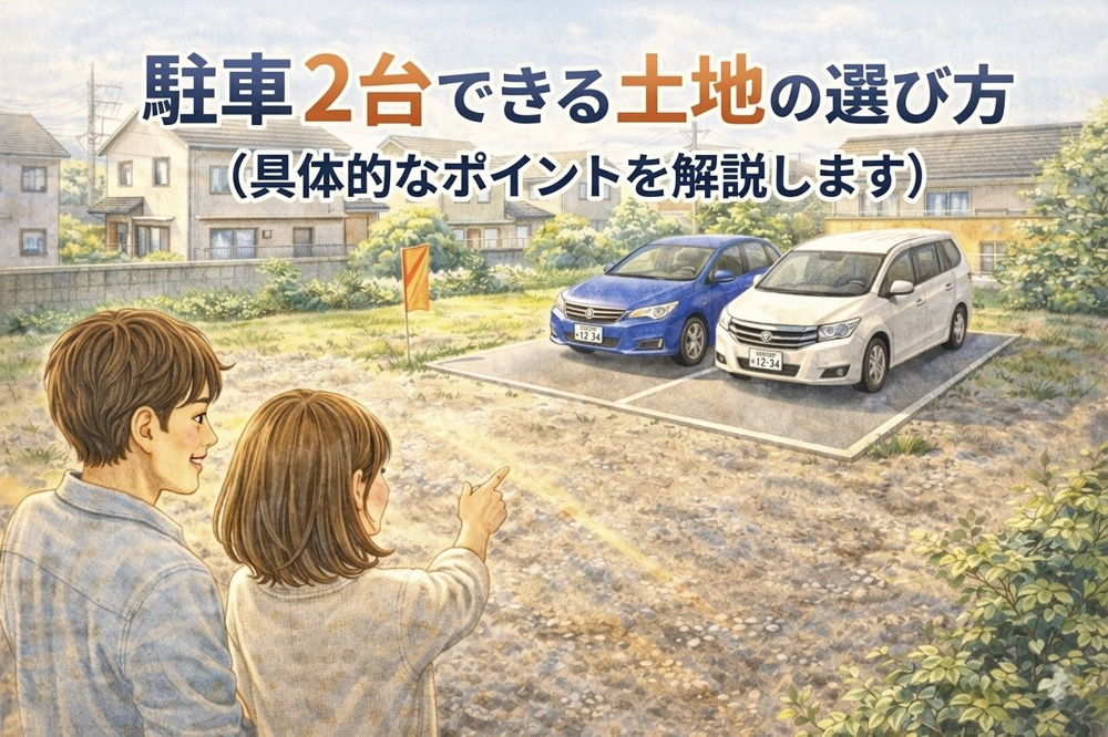 駐車場2台できる土地の選び方｜大東市で後悔しない注文住宅の考え方の画像