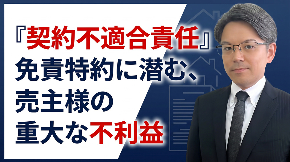 「契約不適合責任」免責特約に潜む、売主様の重大な不利益の画像