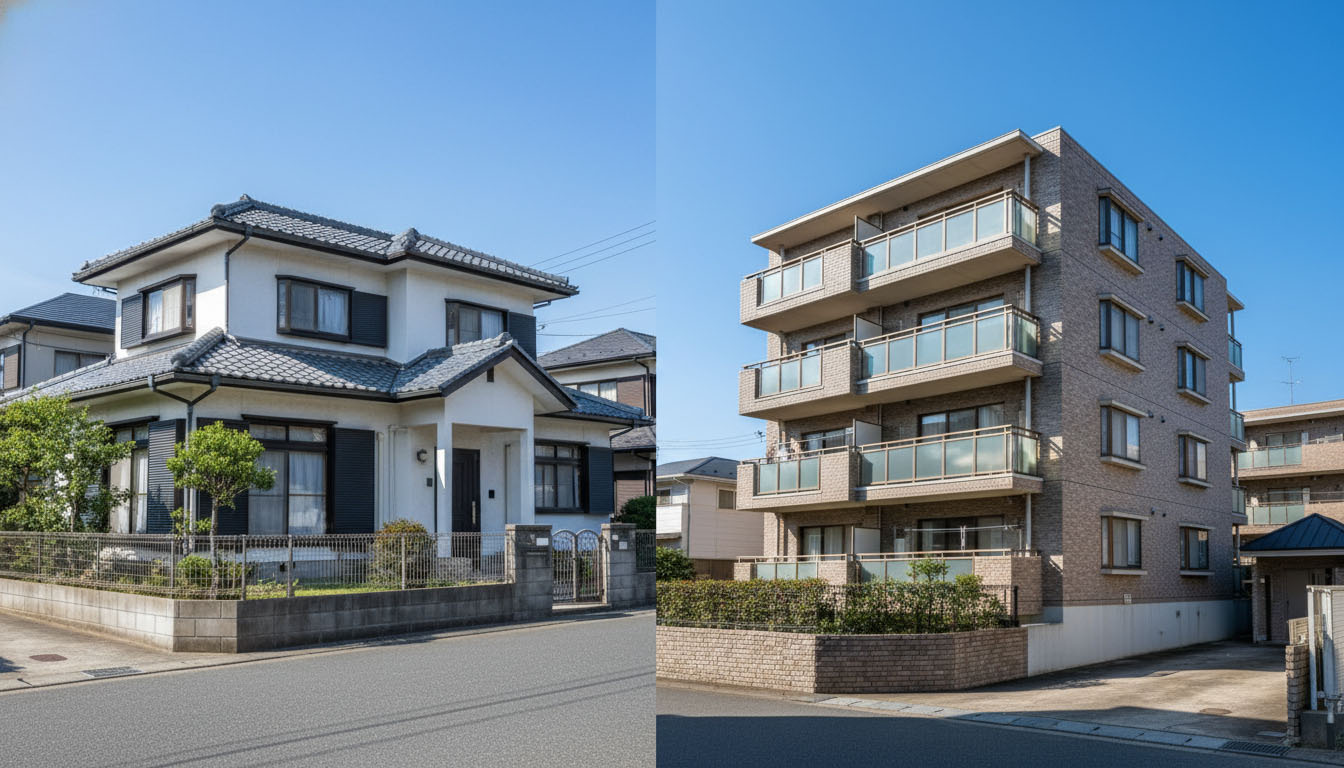 西宮浜手エリアの戸建てや、芦屋の中古マンションを組み合わせた手堅いポートフォリオのイメージ