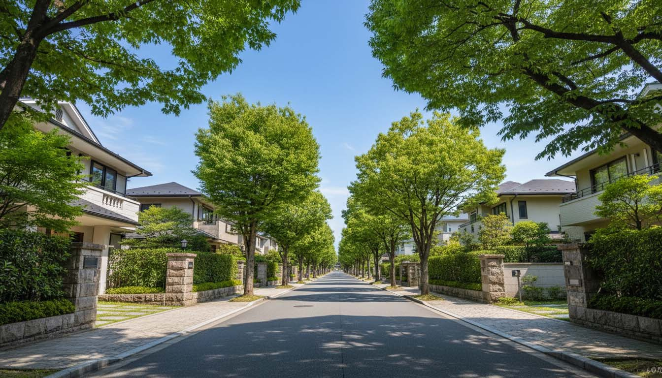 銀行の担保評価が出やすい、西宮市の苦楽園や東灘区御影など阪神間エリアの高級邸宅街の風景