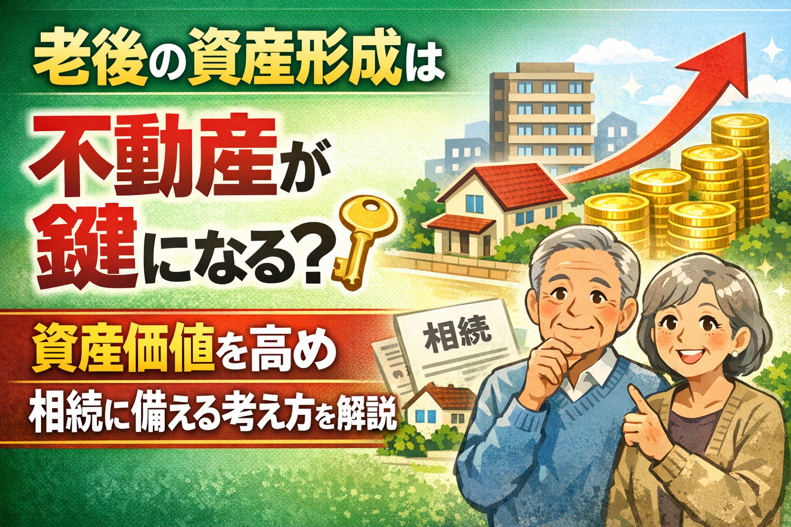 老後の資産形成は不動産が鍵になる？  資産価値を高め相続に備える考え方を解説の画像