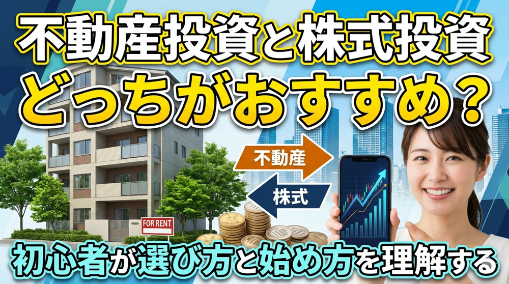 不動産投資と株式投資どっちがおすすめ？初心者が選び方と始め方を理解するの画像